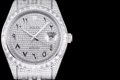 Fake Rolex Datejust 126300 41mm Dial Full-Diamond Arabic