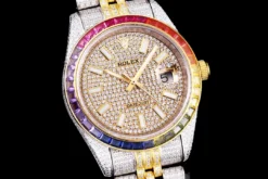 Rolex Replica Datejust 126300 41mm Dial Full-Diamond Rainbow