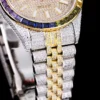 Best Fake Rolex Datejust 126300 41mm Dial Full-Diamond Rainbow