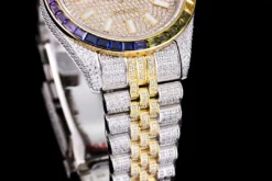 Best Fake Rolex Datejust 126300 41mm Dial Full-Diamond Rainbow