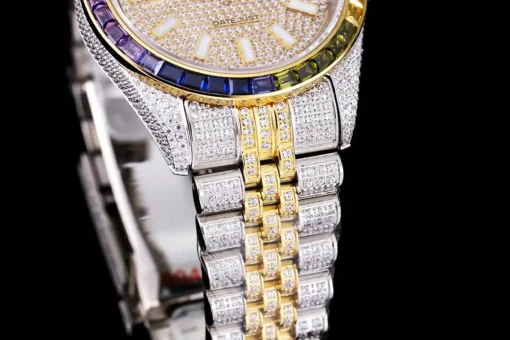 Best Fake Rolex Datejust 126300 41mm Dial Full-Diamond Rainbow