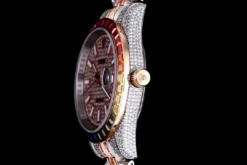Best Replica Rolex Datejust 126300 41mm Dial Full-Diamond Rainbow Bezel