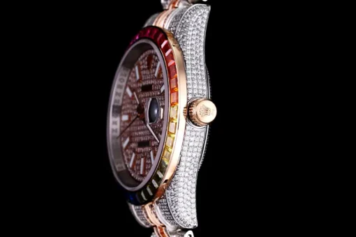 Best Replica Rolex Datejust 126300 41mm Dial Full-Diamond Rainbow Bezel
