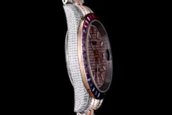 Best Rolex Replica Datejust 126300 41mm Dial Full-Diamond Rainbow Bezel