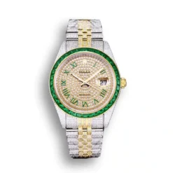 Replica Rolex Datejust 126300 41mm Dial Full-Diamond Yellow Gold