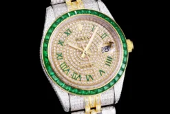 Rolex Replica Datejust 126300 41mm Dial Full-Diamond Yellow Gold