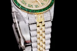 Best Fake Rolex Datejust 126300 41mm Dial Full-Diamond Yellow Gold