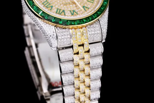 Best Fake Rolex Datejust 126300 41mm Dial Full-Diamond Yellow Gold