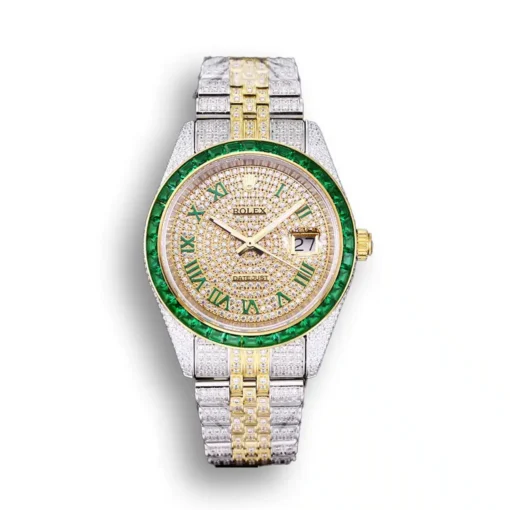 Replica Rolex Datejust 126300 41mm Dial Full-Diamond Yellow Gold