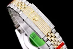 Rolex Clone Watches Datejust 126300 41mm Dial Full-Diamond Yellow Gold