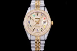 Rolex Super Clone Datejust 126300 41mm Diamond Dial Arabic Numerals