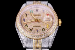 Rolex Replica Datejust 126300 41mm Diamond Dial Arabic Numerals