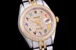 Super Clone Rolex Datejust 126300 41mm Diamond Dial Arabic Numerals