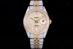 Rolex Super Clone Datejust 126300 41mm Diamond Dial Diamond Baton Markers