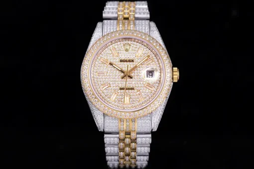 Rolex Super Clone Datejust 126300 41mm Diamond Dial Diamond Baton Markers
