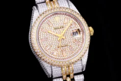 Super Clone Rolex Datejust 126300 41mm Diamond Dial Diamond Baton Markers