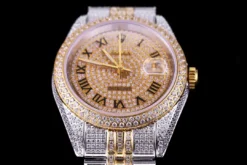 Rolex Replica Datejust 126300 41mm Diamond Dial Roman Numerals