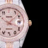 Fake Rolex Datejust 126300 41mm Full-Diamond Arabic Dial
