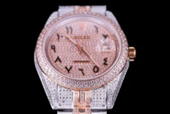 Rolex Replica Datejust 126300 41mm Full-Diamond Arabic Dial