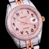 Super Clone Rolex Datejust 126300 41mm Full-Diamond Arabic Dial
