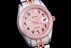 Super Clone Rolex Datejust 126300 41mm Full-Diamond Arabic Dial