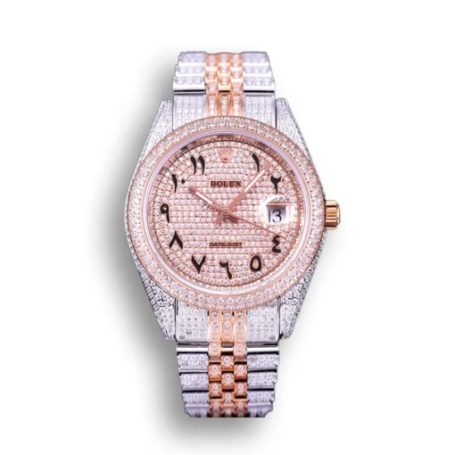 Replica Rolex Datejust 126300 41mm Full-Diamond Arabic Dial