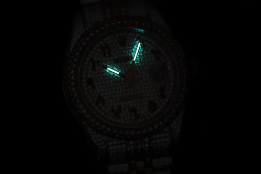 Rolex Clone Watches Datejust 126300 41mm Full-Diamond Arabic Dial