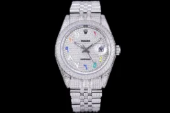 Rolex Super Clone Datejust 126300 41mm Full-Diamond Dial Arabic