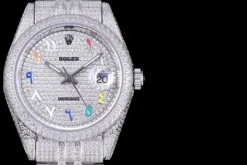 Fake Rolex Datejust 126300 41mm Full-Diamond Dial Arabic