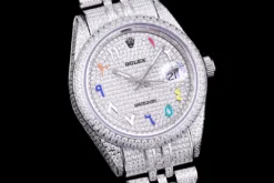 Super Clone Rolex Datejust 126300 41mm Full-Diamond Dial Arabic