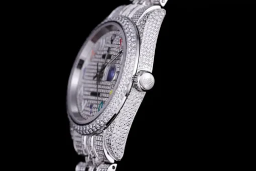 Best Fake Rolex Datejust 126300 41mm Full-Diamond Dial Arabic