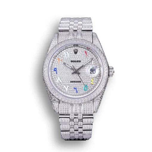 Replica Rolex Datejust 126300 41mm Full-Diamond Dial Arabic