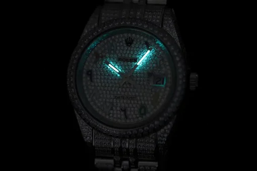Rolex Clone Watches Datejust 126300 41mm Full-Diamond Dial Arabic