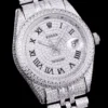 Super Clone Rolex Datejust 126300 41mm Full-Diamond Dial Roman