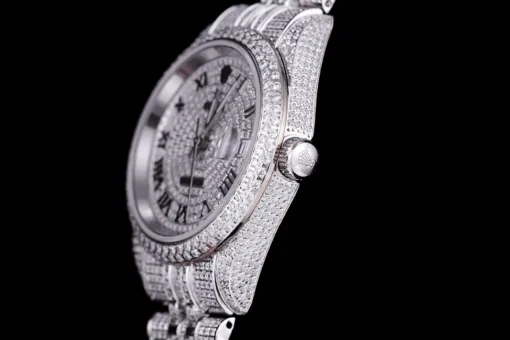 Best Fake Rolex Datejust 126300 41mm Full-Diamond Dial Roman