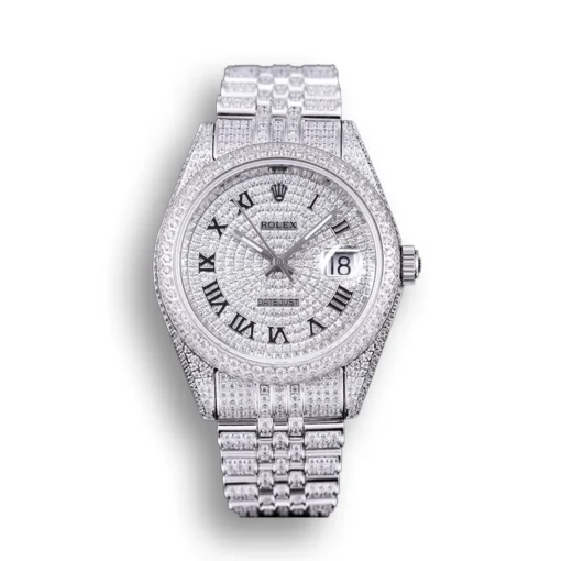 Replica Rolex Datejust 126300 41mm Full-Diamond Dial Roman