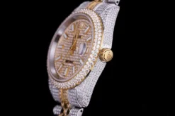 Best Fake Rolex Datejust 126300 41mm Full-Diamond White Baton Markers