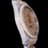 Replica Rolex Datejust 126300 41mm Full-Diamond White Baton Markers Side Profile