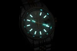 Rolex Clone Watches Datejust 126300 41mm Full-Diamond White Baton Markers