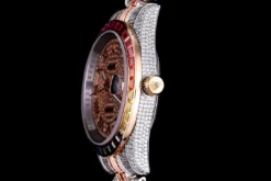 Best Replica Rolex Datejust 126300 41mm Roman Dial Full-Diamond Rainbow Bezel