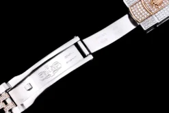 Rolex Clone Watches Datejust 126300 41mm Roman Dial Full-Diamond Rainbow Bezel