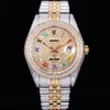 Rolex Super Clone Datejust 126300 41mm Roman Diamond Dial
