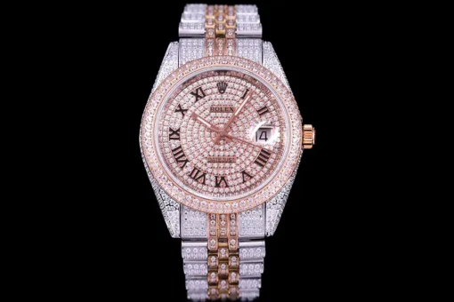 Rolex Super Clone Datejust 126300 Full-Diamond 41mm Dial