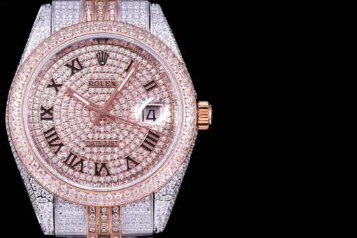 Fake Rolex Datejust 126300 Full-Diamond 41mm Dial