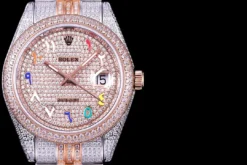 Fake Rolex Datejust 126300 Full-Diamond Arabic Dial 41mm