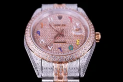 Rolex Replica Datejust 126300 Full-Diamond Arabic Dial 41mm