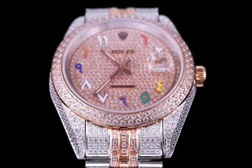 Rolex Replica Datejust 126300 Full-Diamond Arabic Dial 41mm