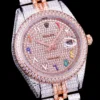 Super Clone Rolex Datejust 126300 Full-Diamond Arabic Dial 41mm