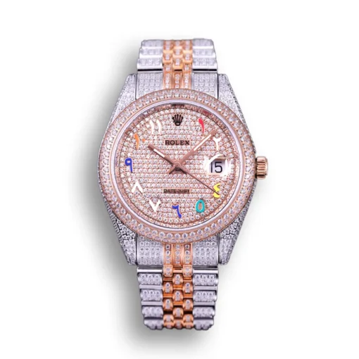 Replica Rolex Datejust 126300 Full-Diamond Arabic Dial 41mm