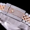 Rolex Clone Datejust 126300 Full-Diamond Arabic Dial 41mm